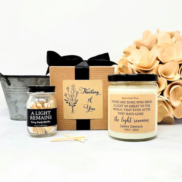 Personalized Sympathy Gift, Memorial Candle, In Loving Memory, Loss of Mother, Loss of Father, Condolence Gift, Bereavement Gift