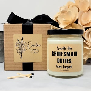 Bridesmaid Gift Idea Bridal Party Gift Wedding Party Gift Personalized Bridesmaid Proposal Gift Bridesmaid Thank You Gift Bridesmaid Candle image 5