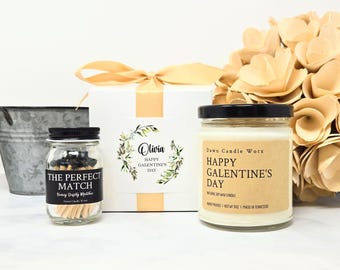 Happy Galentines Day Gift, Valentine's Day Candle, Gift for Women, Gift for Friend, Galentine Party