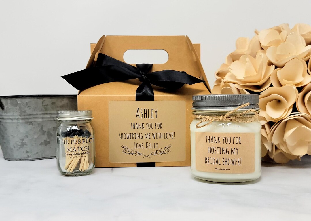 Bridal Shower Hostess Gift Box Thank You Gift Bridal Shower Candle