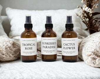 Room and Linen Spray, Air Freshener, Non Toxic Fabric Spray, Home Fragrance, Pet Odor Eliminator, Bathroom Spray