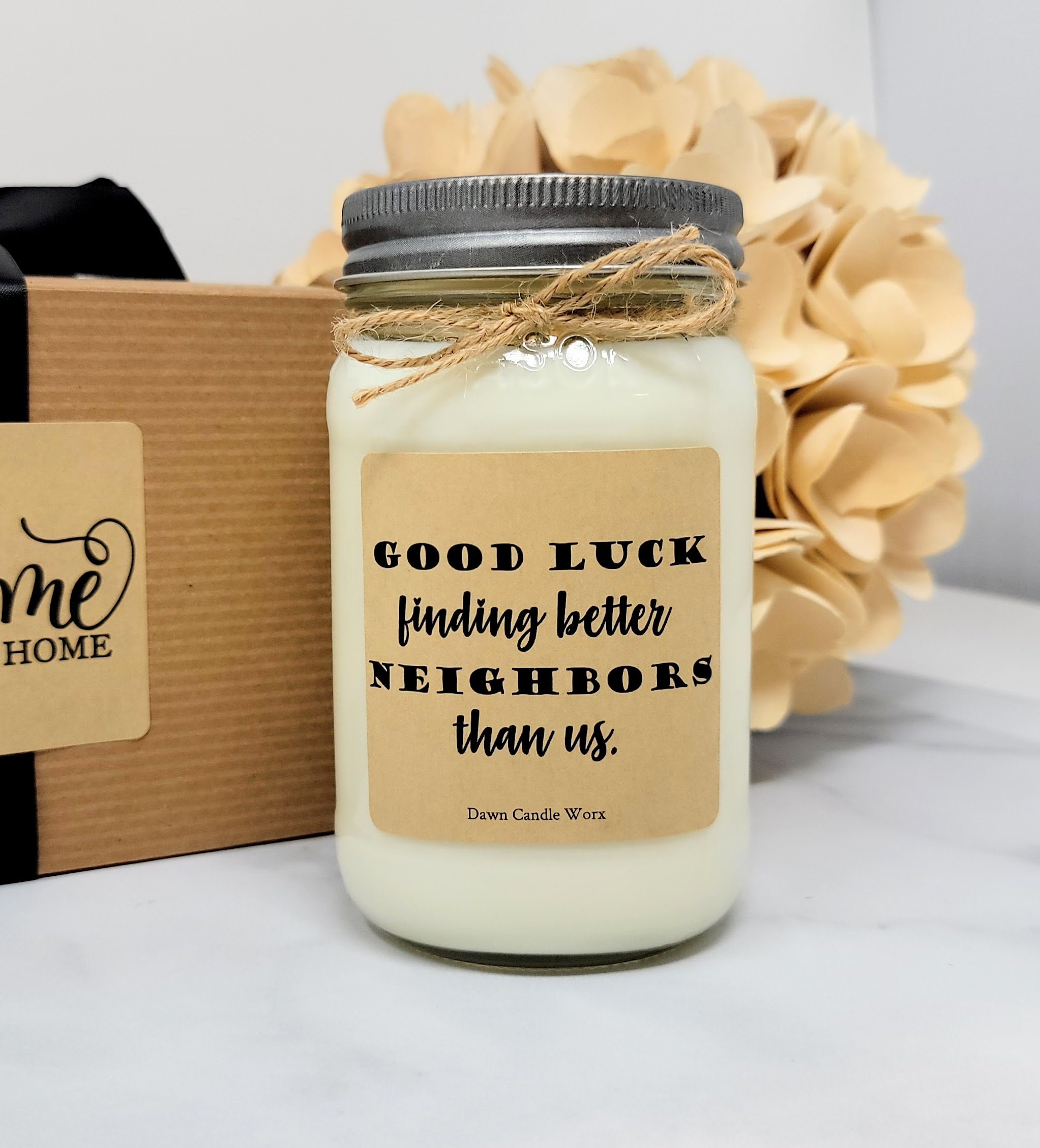 Worlds Best Neighbor - Handmade Soy Candle ; Cute Neighbor Gift for New  Home, Farewell Moving Away Party Decor, House Warming Gifts for Neighbors