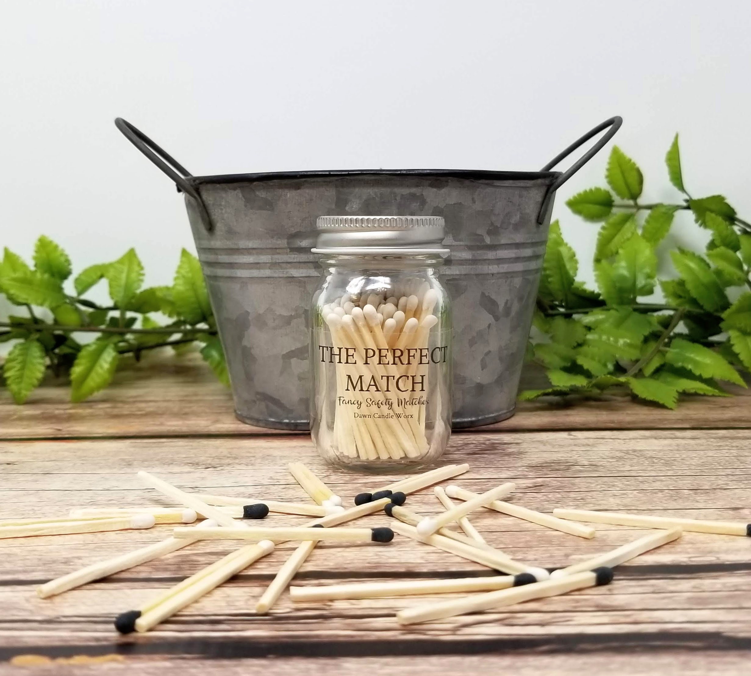 Candle Matches in a Jar Color Tip Matches Decorative Etsy