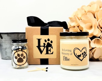 Cat Memorial Gift Candle - Loss of Cat - Pet Memorial Gift - Personalized Pet Memorial