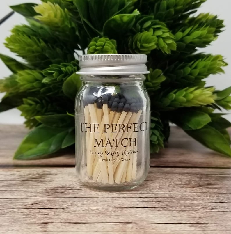 Candle Matches in a Jar Color Tip Matches Decorative Etsy