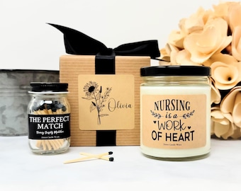 Nurse Appreciation Gift Candle -  Nursing Gift - Registered Nurse - Nurse School Graduation - Thank you Gift for Nurse