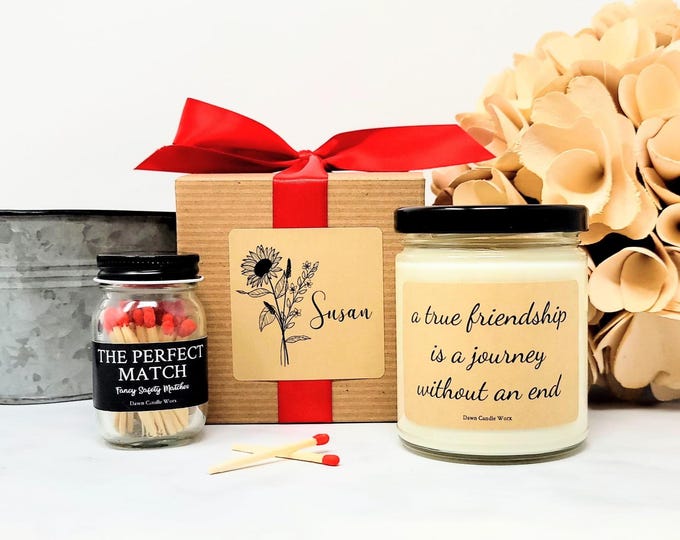 Gift for Special Friend, Gift for Best Friend, Motivational Unique Friendship Candle, Birthday Christmas Gift,