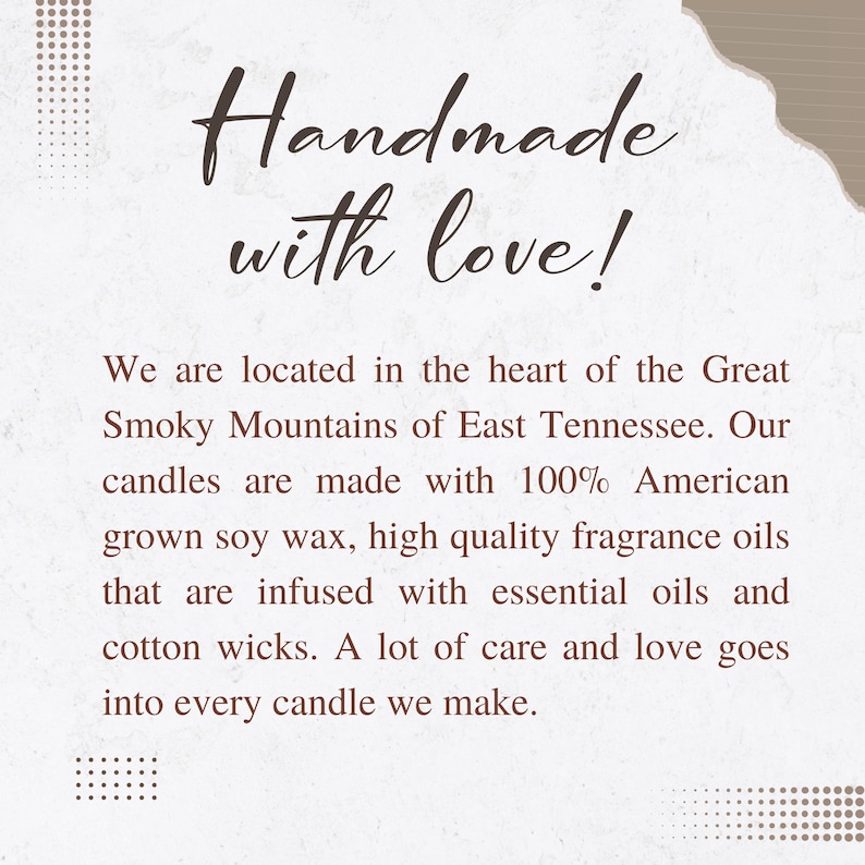 Natural Soy Wax Candle - Housewarming Gift - Non Toxic Dye Free Candles - Winter Christmas Fall Candles - Relaxing Scented Candle image 7