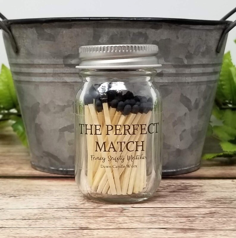 Candle Matches in a Jar Color Tip Matches Decorative Etsy