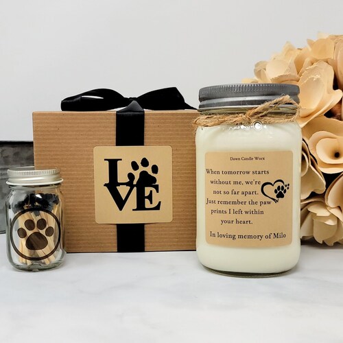 Pet Sympathy Gift - Loss of Dog Gift - Loss of Pet Gift - Soy Candle - Loss of Animal - Pet Passing - Pet Memorial Gift - Loss of Cat