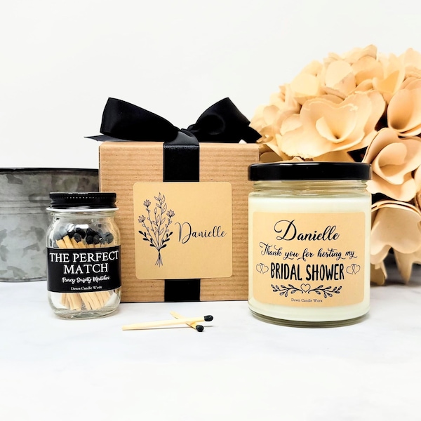 Bridal Shower Hostess Gift - Thank You Gift - Bridal Shower Candle - Personalized Gift - Host Thank You Gift