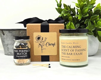 L'odeur apaisante de la réussite à l'examen du barreau, bougie pour nouvel avocat, félicitations pour un diplôme en droit, cadeau de remise des diplômes, cadeau pour un futur avocat