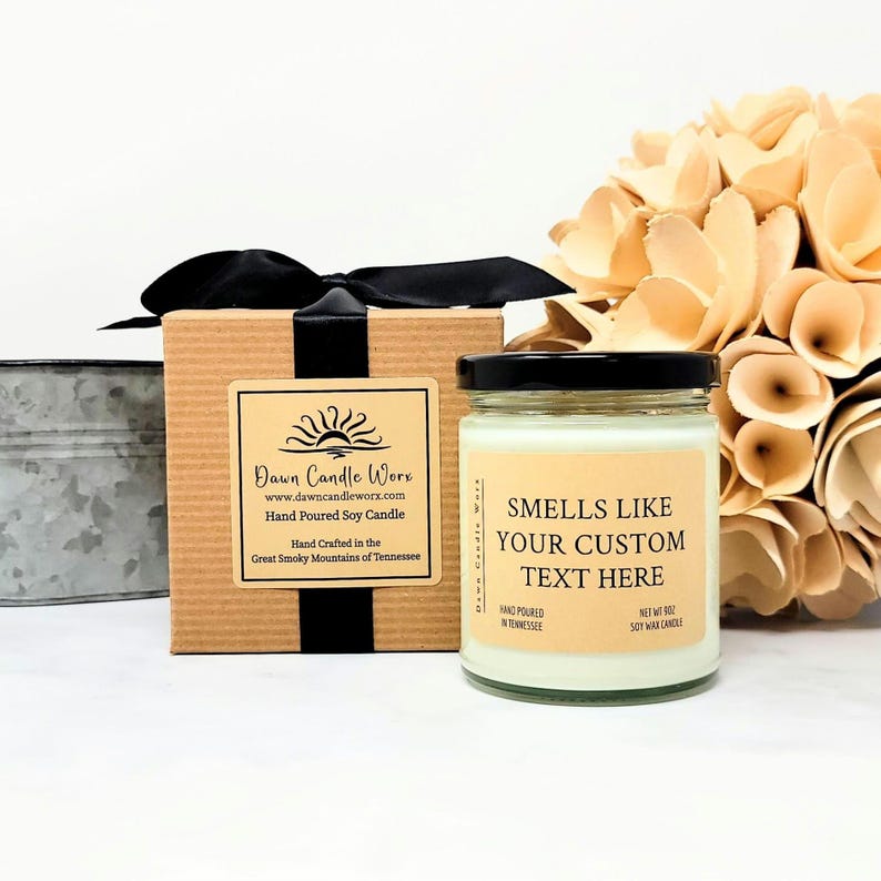 Bougie personnalisée qui sent comme, cadeau pour elle, anniversaire, amitié, cadeau pour professeur, bougie drôle, cadeau de remise des diplômes image 6