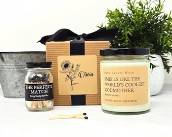 World's Coolest Godmother Candle Gift, Godmother Proposal Gift, Will you be my Godparent, Unique Custom Gift