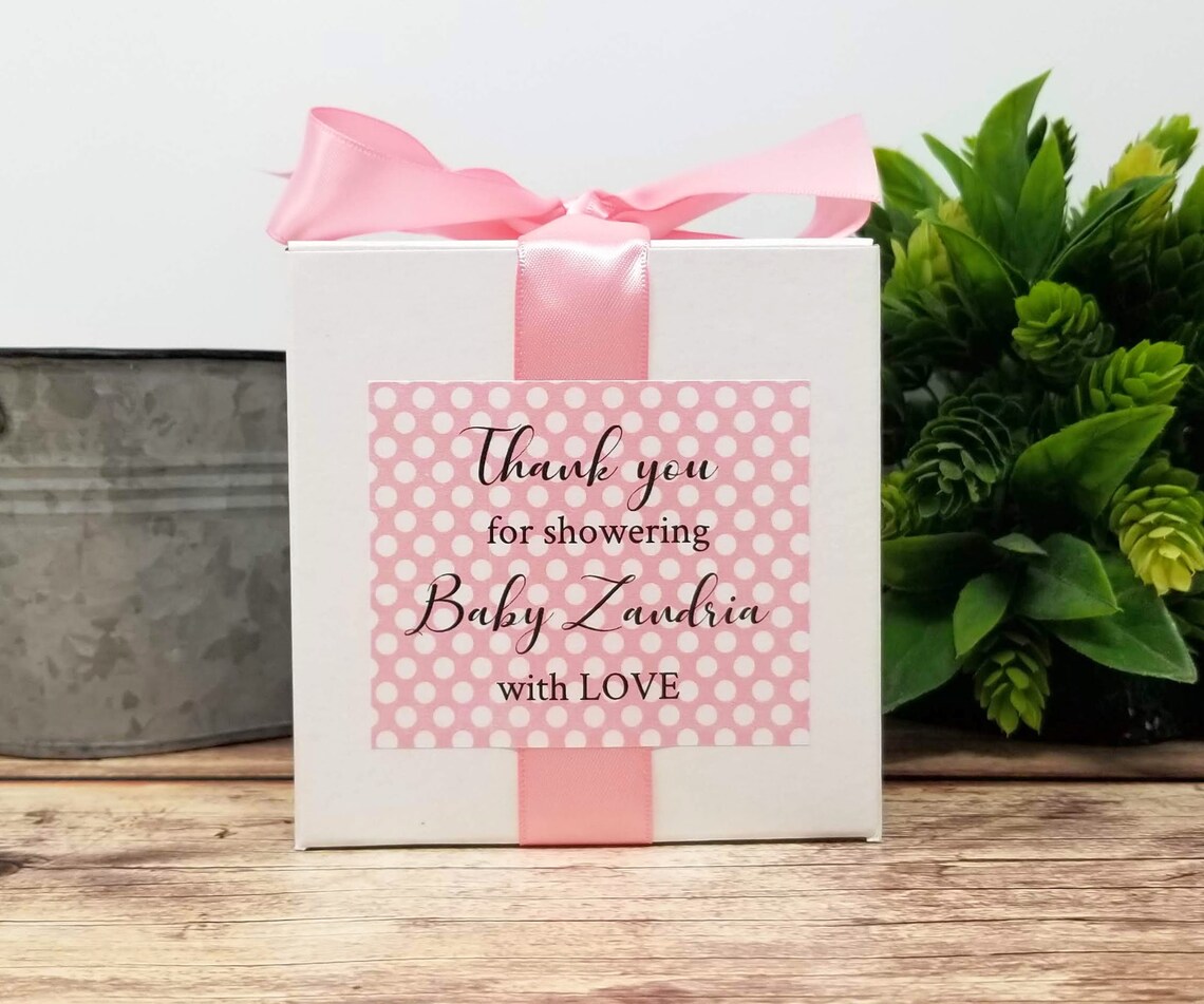 Baby Girl Shower Favors 8oz Thank You Gift Baby Shower Etsy