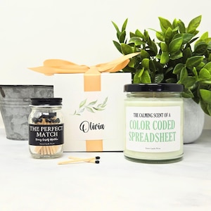 Calming Scent Of A Color Coded Spreadsheet, Gift for Accountant, Data Analyst Excel Gift, CPA Candle, Tax Preparer Gift, Tax Expert