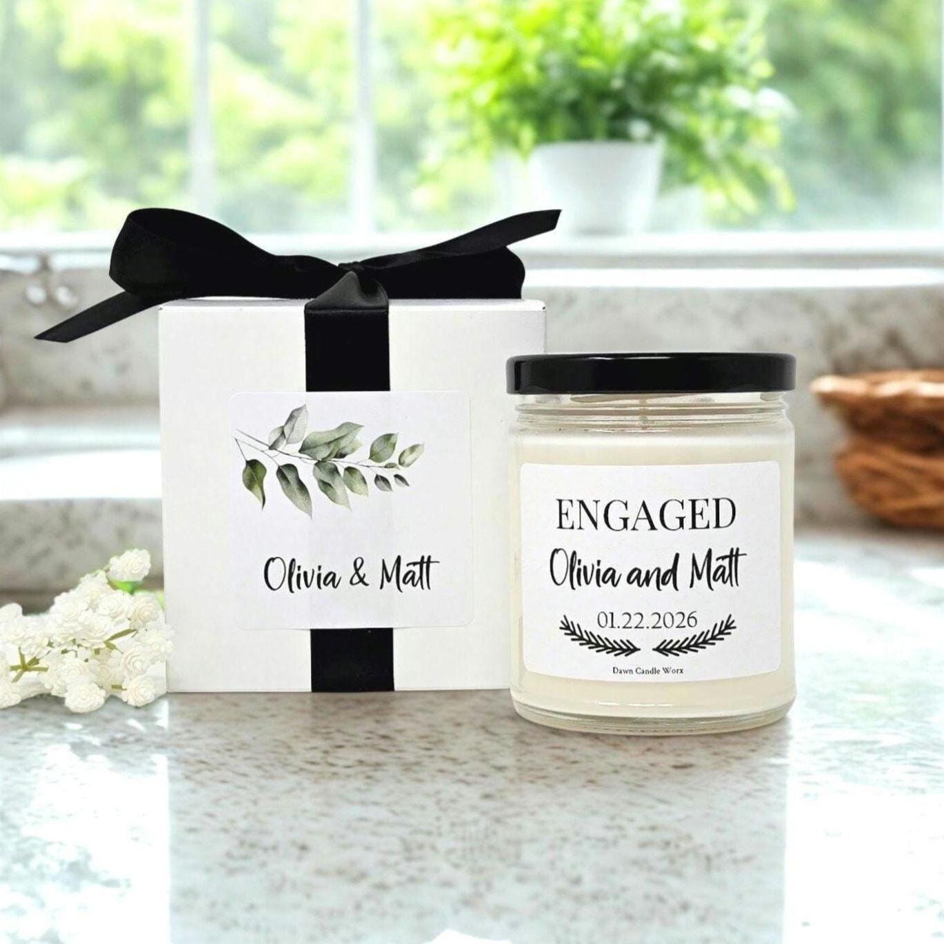 Custom Engagement Candle