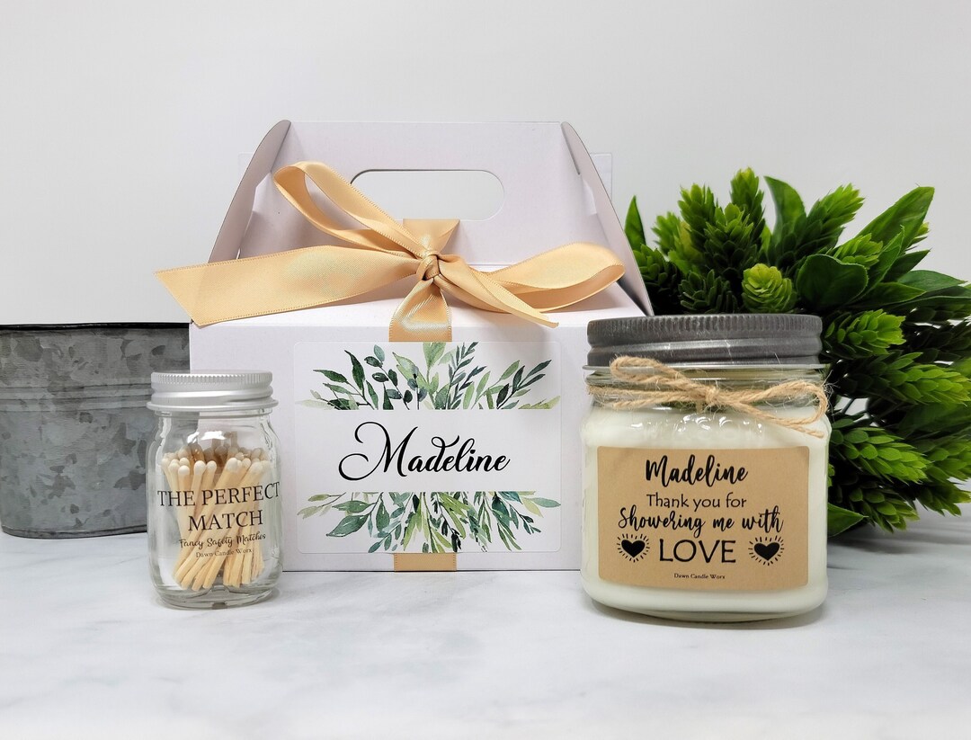 Baby Shower Hostess Gift Box Hostess Thank You Soy Candle Handmade