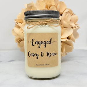 Personalized Engagement Gift for Couple Couple Shower Engagement Candle Bride Gift Bridal Shower Gift Gift Set Gift Box image 5