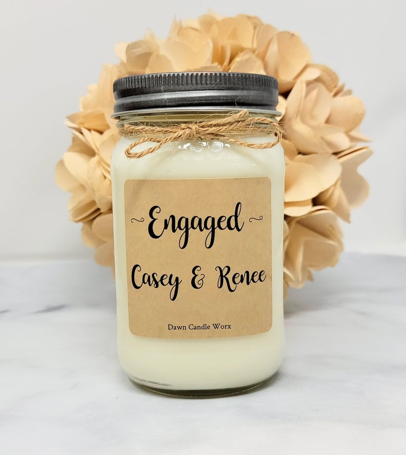 Personalized Engagement Gift for Couple Couple Shower Engagement Candle Bride Gift Bridal Shower Gift Gift Set Gift Box image 5