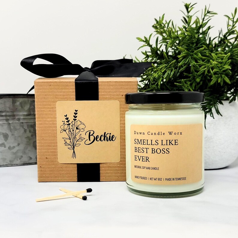 Smells Like Best Boss Ever, Birthday Gift for Boss, Supervisor Gift