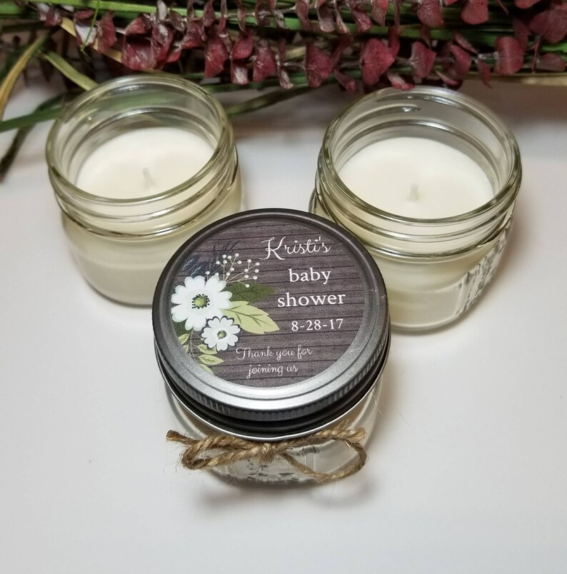 12 4oz Baby Boy Shower Candles Baby Shower Prizes Gift Etsy