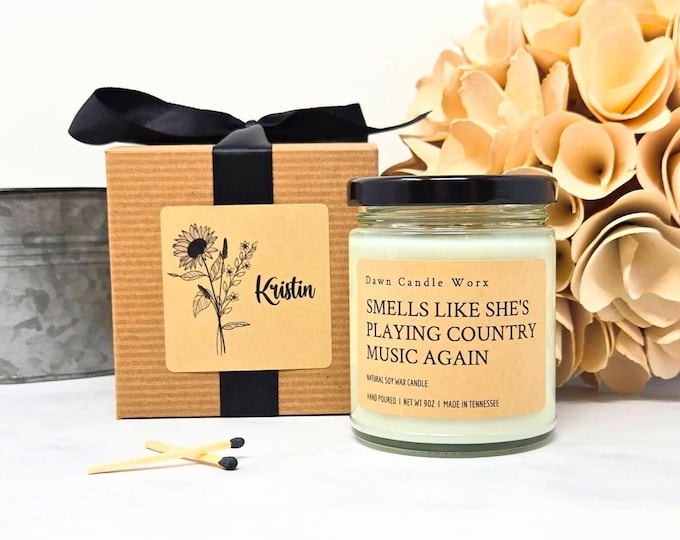 Smells Like She's Playing Country Music Again, Cowgirl Decoration, Music Lover, Rodeo Cowgirl, Gift for Musician