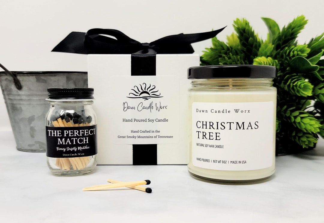 Christmas Tree Scented Soy Candle Holiday Candle Christmas Gift Pine Candle Christmas Home Decor