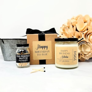 Personalized Birthday Candle Birthday Gift for Friend Gift for Him Birthday Gift for Her Birthday Month Year Custom Unique Gift