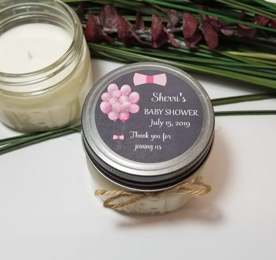 12 4 Oz Baby Shower Candle Favors Baby Girl Shower Baby Etsy