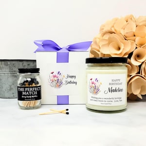 Personalized Birthday Gift  - Birthday Gift Box - Gift for Wife - Gift for Her - Birthday Gift Coworker - Birthday Candle Gift for Sister