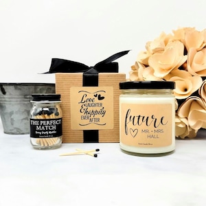 Future Mr and Mrs Candle - Custom Engagement Gift for Couple - Gift for Her - Engagement Party Gift - Bridal Shower Gift - Bride to Be