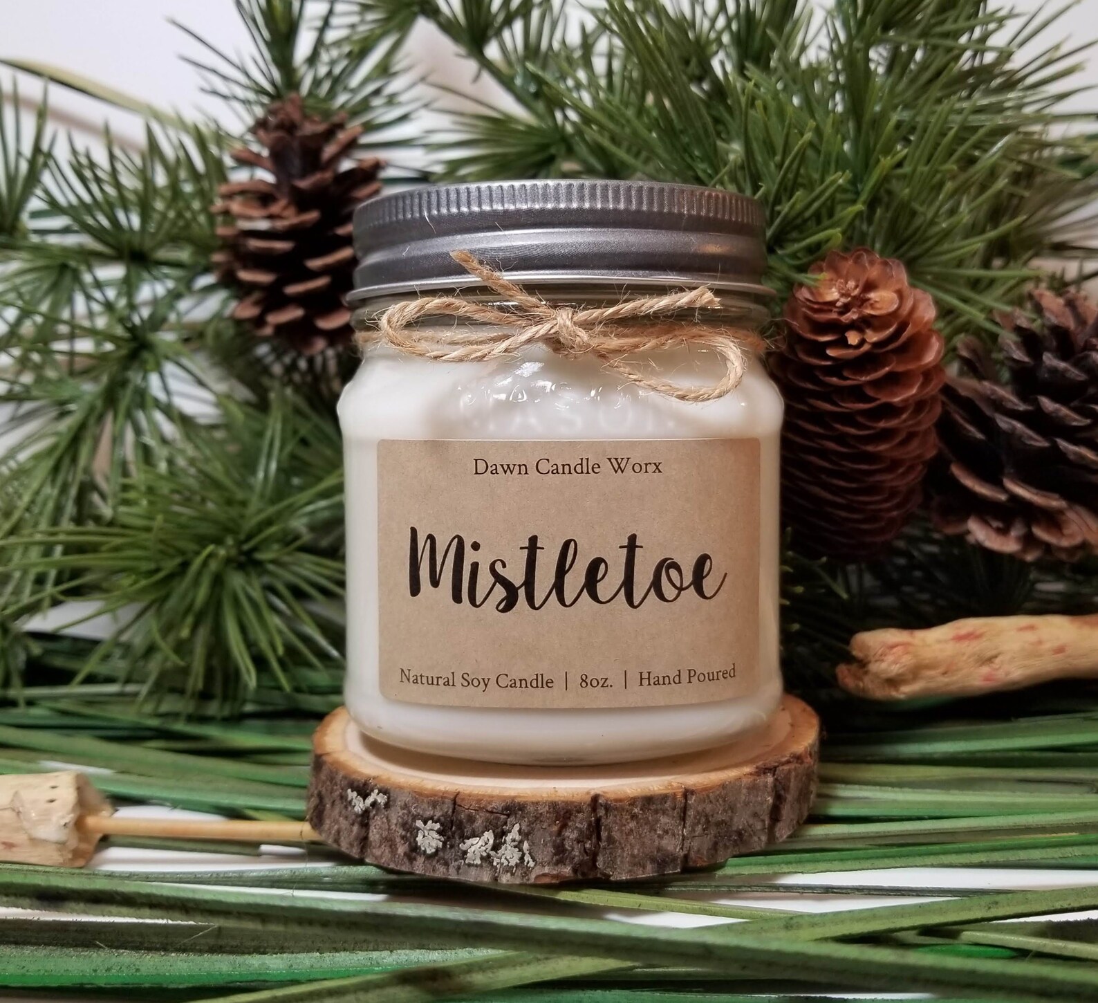 8oz Mistletoe Scented Candle Soy Candle Gift for Boyfriend Etsy