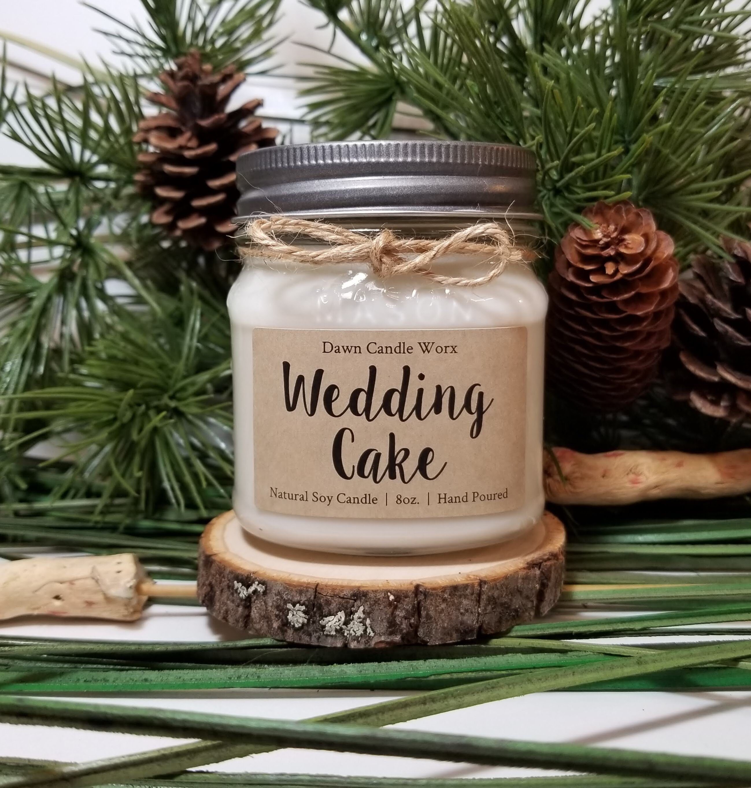 8oz Wedding Cake Scented Candles Soy Candles Bridesmaid Etsy