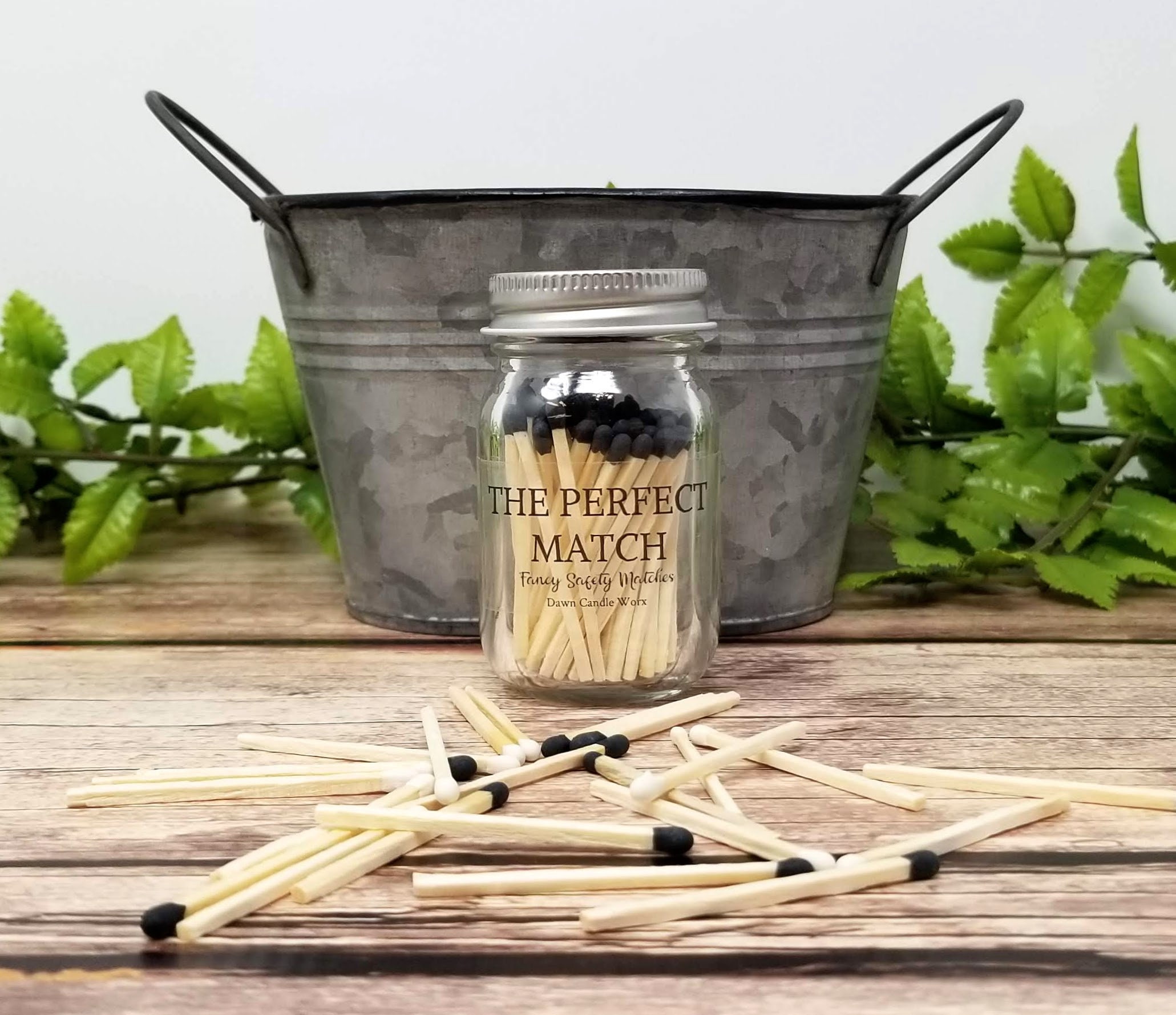 Candle Matches in a Jar Color Tip Matches Decorative Etsy