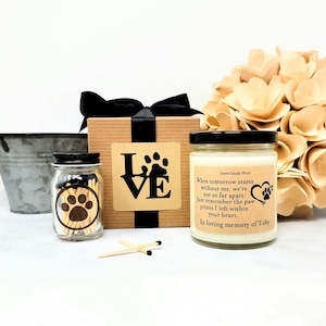 Personalized Pet Sympathy Gift, Loss of Dog Gift, Loss of Pet Gift, Loss of Animal, Pet Passing, Pet Memorial Gift Candle, Loss of Cat image 1