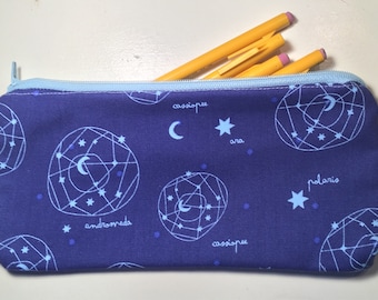 Constellations zip pouch/pencil case