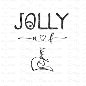 Jolly Af SVG png Cozy Season svg file | Christmas SVG | Christmas lights svg | Christmas shirt svg png | png SVG Christmas | Boho Trees svg
