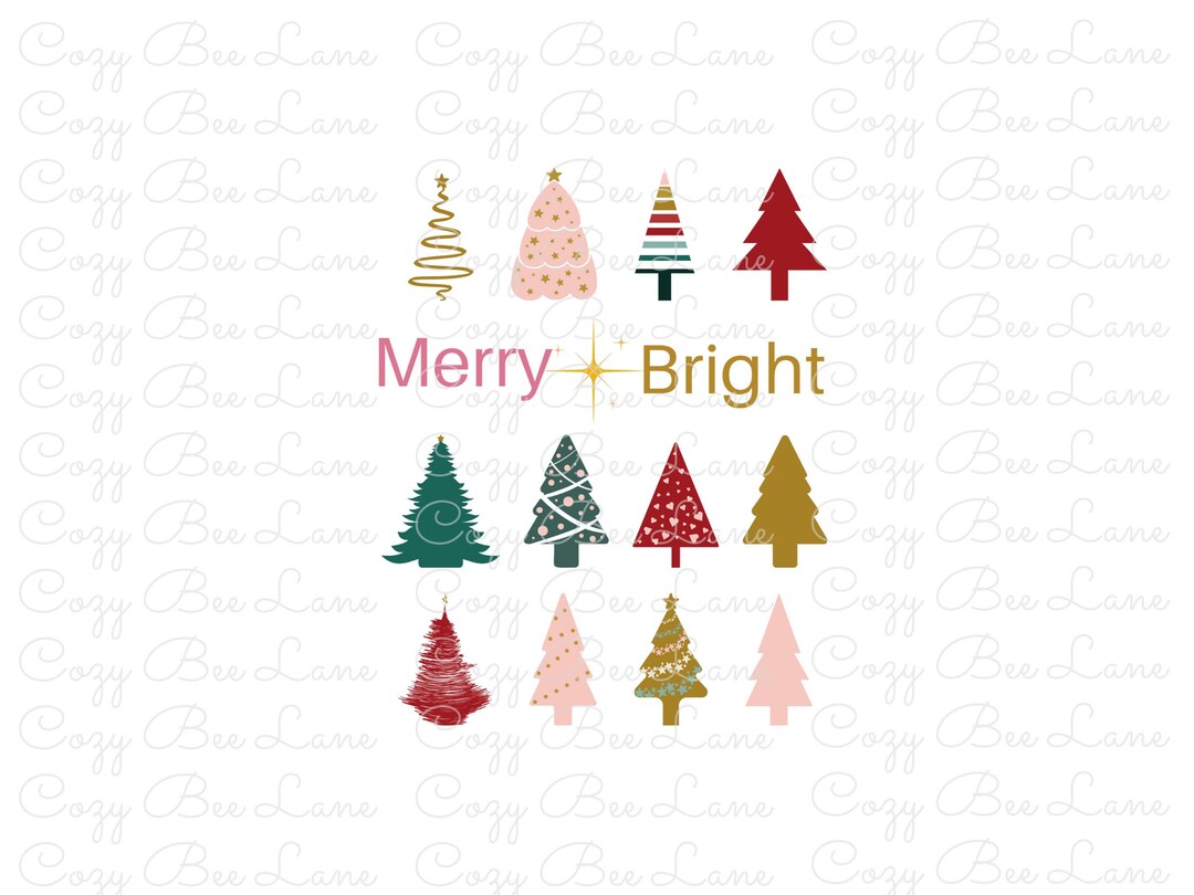 Merry and Bright SVG Png File | Christmas SVG | Christmas Lights Svg ...