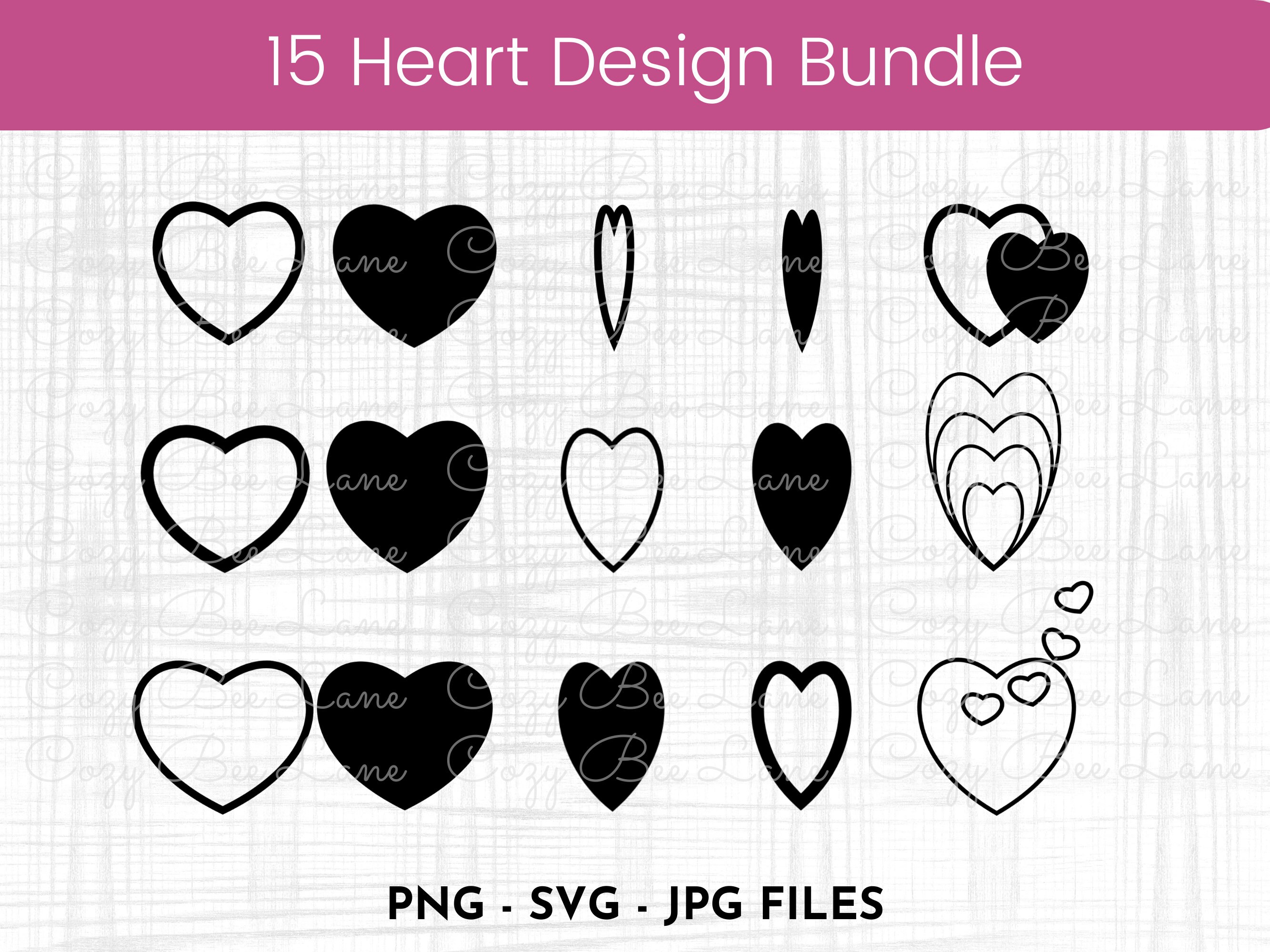 Heart Svg Bundle | Heart Svg | Hand Drawn Heart Svg | Doodle Heart Svg ...