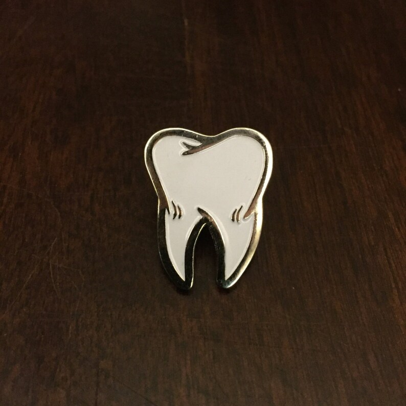 1 enamel Tooth Pin | Etsy