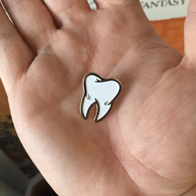 1 enamel Tooth Pin Etsy
