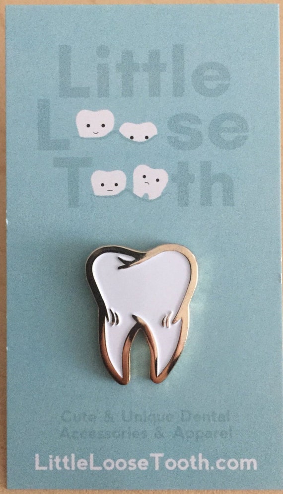 1 enamel Tooth Pin Etsy