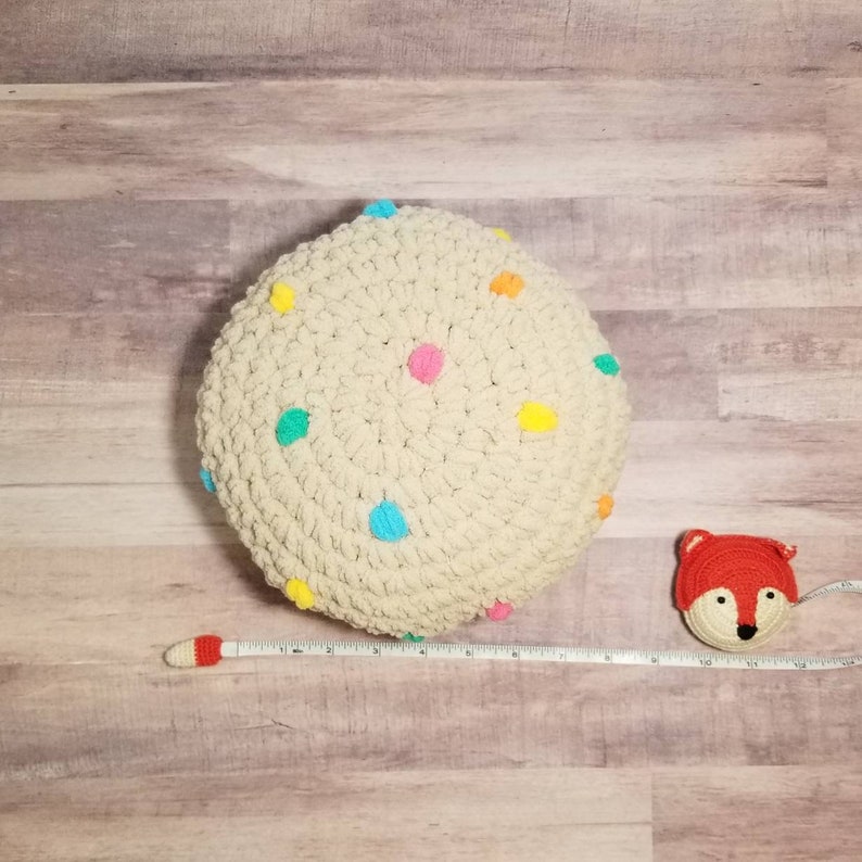 Chocolate Chip Cookie Pillow Oversized Fuzzy Plush Giant Etsy