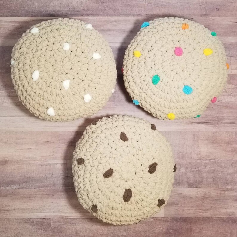 Chocolate Chip Cookie Pillow Oversized Fuzzy Plush Giant Etsy
