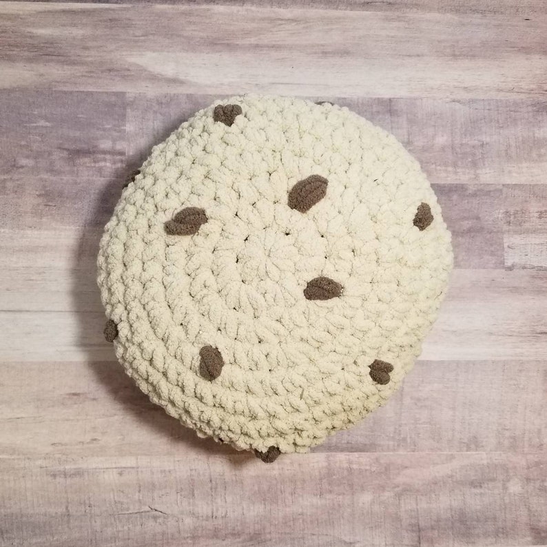Chocolate Chip Cookie Pillow Oversized Fuzzy Plush Giant Etsy