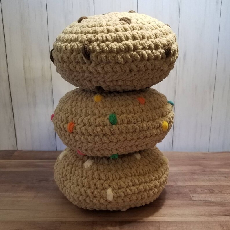 Chocolate Chip Cookie Pillow Oversized Fuzzy Plush Giant Etsy