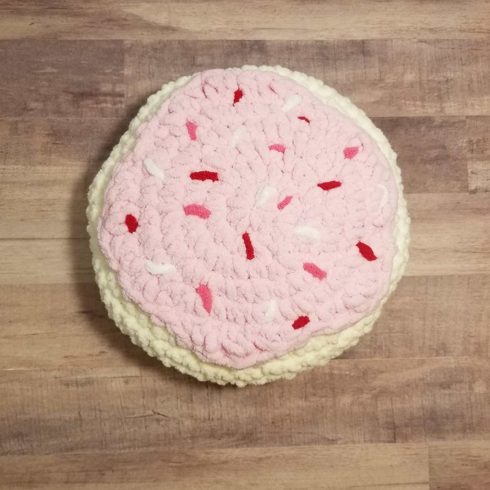 Frosted Sugar Cookie Pillow Oversized Fuzzy Plush Giant Etsy