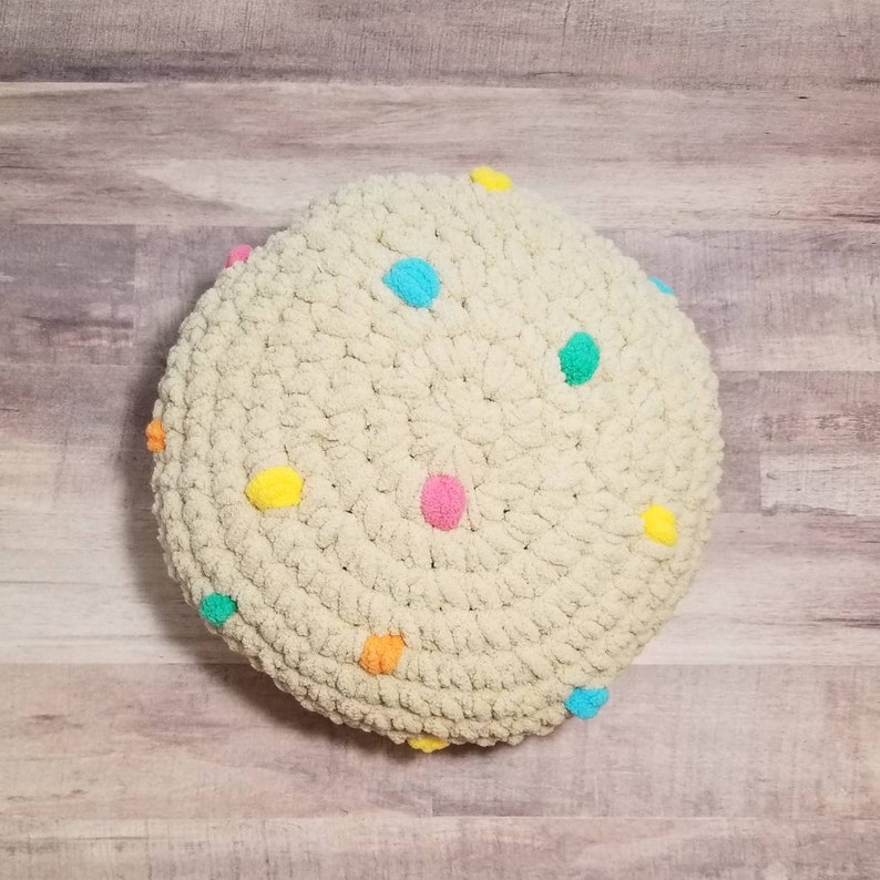 Chocolate Chip Cookie Pillow Oversized Fuzzy Plush Giant Etsy