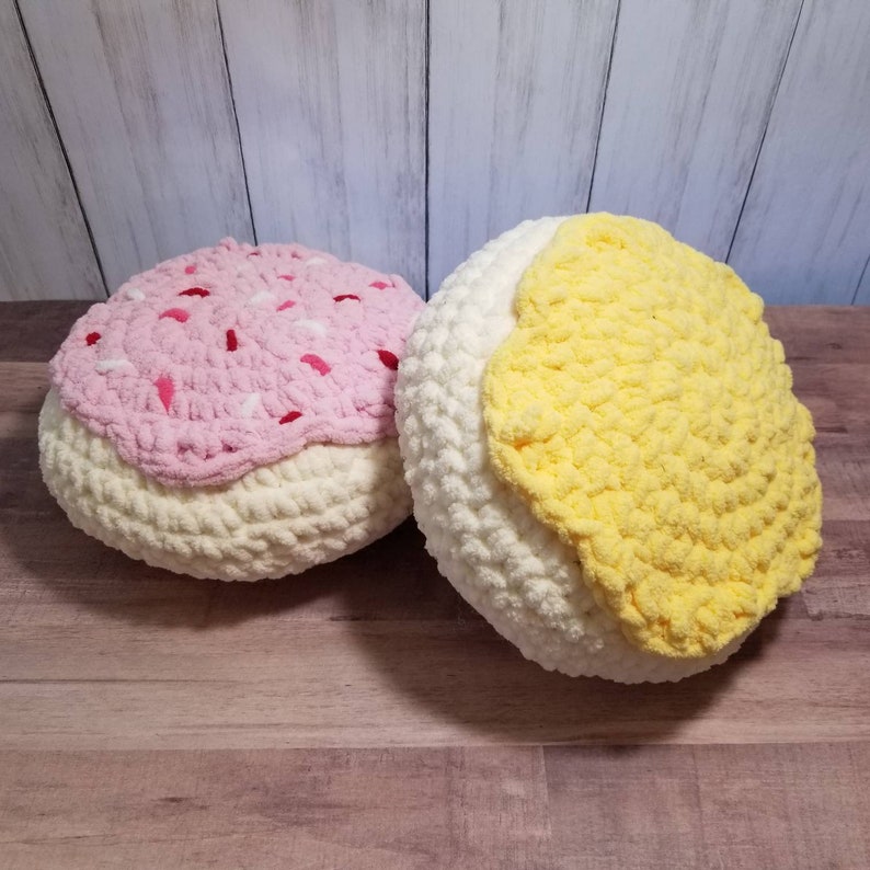 Frosted Sugar Cookie Pillow Oversized Fuzzy Plush Giant Etsy